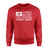 Baseball Grandma Horizontal Flag on a Sweatshirt with a White Graphic