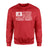 Baseball Grandpa Horizontal Flag on a Sweatshirt with a White Graphic
