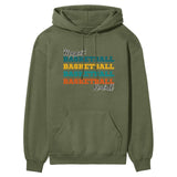 Personalized Basketball Basketball Basketball on a Hoodie With Mascot and Basketball Player Name on a Hoodie