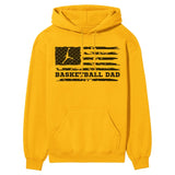 Basketball Dad Horizontal Flag on a Hoodie with a Black Graphic