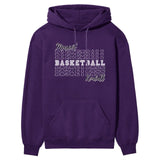 Custom Basketball on a Sweatshirt With Mascot and Basketball Player Name on a Hoodie