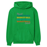 Personalized Basketball Basketball Basketball on a Hoodie With Mascot and Basketball Player Name on a Hoodie