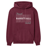 Custom Basketball on a Sweatshirt With Mascot and Basketball Player Name on a Hoodie