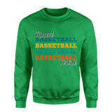 Personalized Basketball Basketball Basketball on a Sweatshirt With Mascot and Basketball Player Name on a Sweatshirt