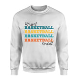 Personalized Basketball Basketball Basketball on a Sweatshirt With Mascot and Basketball Player Name on a Sweatshirt