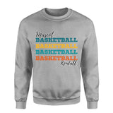 Personalized Basketball Basketball Basketball on a Sweatshirt With Mascot and Basketball Player Name on a Sweatshirt