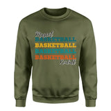 Personalized Basketball Basketball Basketball on a Sweatshirt With Mascot and Basketball Player Name on a Sweatshirt