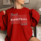 Custom Basketball on a Sweatshirt With Mascot and Basketball Player Name on a Sweatshirt