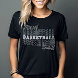 Custom Basketball Shirt With Mascot and Basketball Player Name on a Unisex T-Shirt