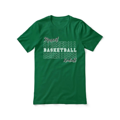 Custom Basketball Shirt With Mascot and Basketball Player Name on a Unisex T-Shirt