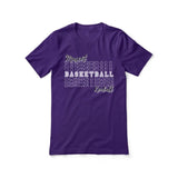 Custom Basketball Shirt With Mascot and Basketball Player Name on a Unisex T-Shirt