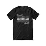 Custom Basketball Shirt With Mascot and Basketball Player Name on a Unisex T-Shirt