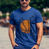 Personalized Basketball Shirt With Team and Basketball Player Name on a Unisex T-Shirt