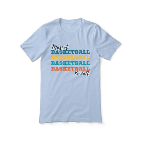 Personalized Basketball Basketball Basketball Shirt With Mascot and Basketball Player Name on a Unisex T-Shirt