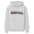 Custom Basketball Mascot and Basketball Player Name on a Hoodie with a Black Graphic