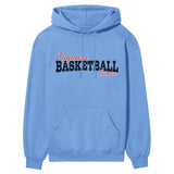 Custom Basketball Mascot and Basketball Player Name on a Hoodie with a Black Graphic