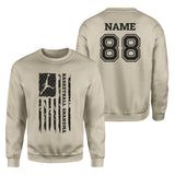 Basketball Grandma Vertical Flag With Basketball Player Name on a Sweatshirt with a Black Graphic