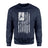 Basketball Grandpa Vertical Flag on a Sweatshirt with a White Graphic