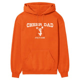 Cheer Dad with Cheerleader Icon and Cheerleader Name on a Hoodie with a White Graphic