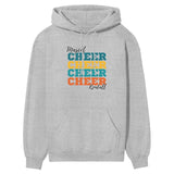 Personalized Cheer Cheer Cheer on a Hoodie With Mascot and Cheerleader Name on a Hoodie