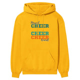 Personalized Cheer Cheer Cheer on a Hoodie With Mascot and Cheerleader Name on a Hoodie