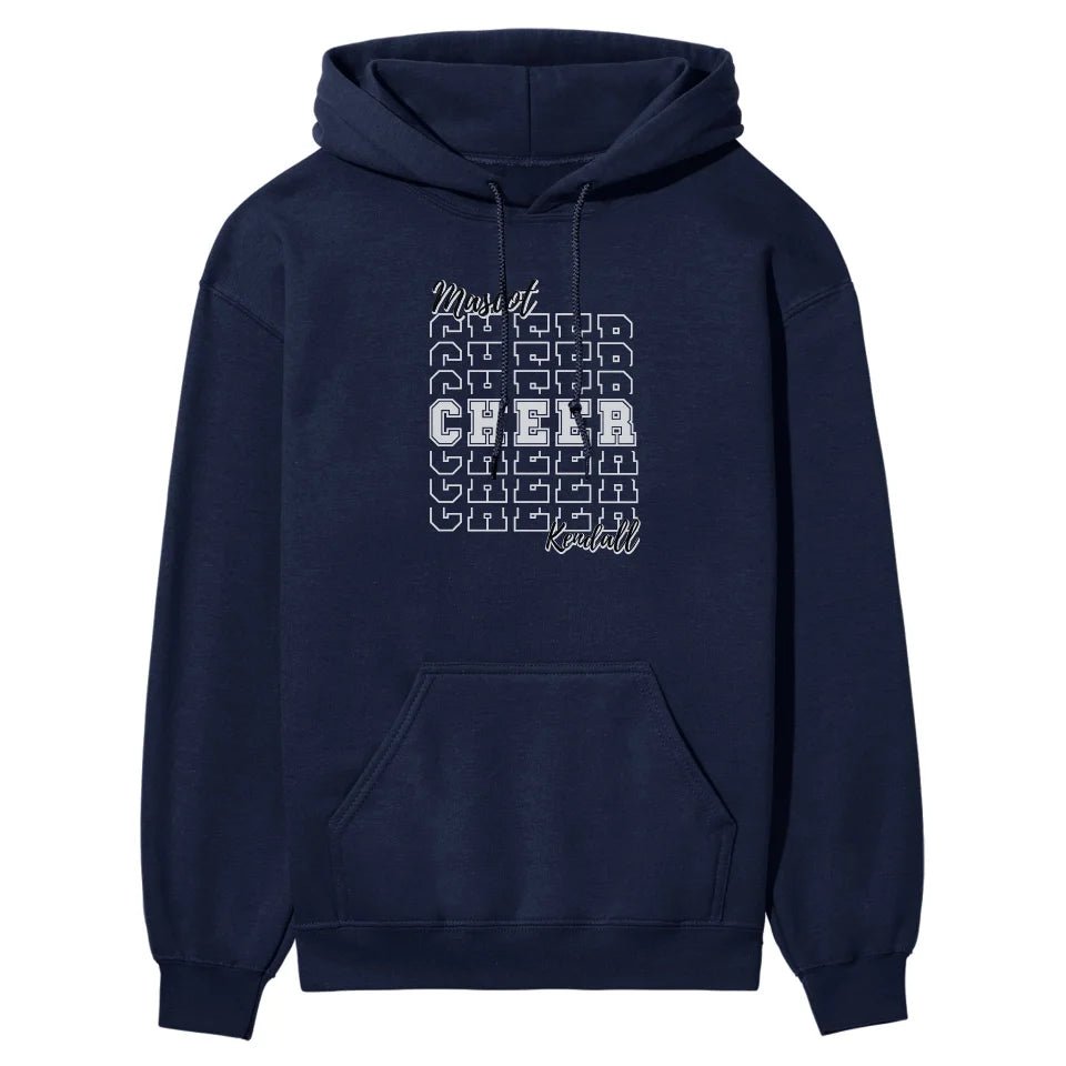 Custom Cheer on a Sweatshirt With Mascot and Cheerleader Name on a Hoodie