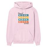 Personalized Cheer Cheer Cheer on a Hoodie With Mascot and Cheerleader Name on a Hoodie