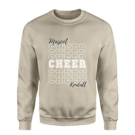 Custom Cheer on a Sweatshirt With Mascot and Cheerleader Name on a Sweatshirt