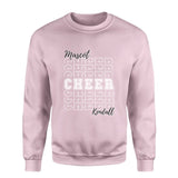 Custom Cheer on a Sweatshirt With Mascot and Cheerleader Name on a Sweatshirt