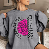 Personalized Cheer on a Sweatshirt With Team and Cheerleader Name on a Sweatshirt