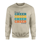 Personalized Cheer Cheer Cheer on a Sweatshirt With Mascot and Cheerleader Name on a Sweatshirt