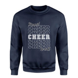 Custom Cheer on a Sweatshirt With Mascot and Cheerleader Name on a Sweatshirt