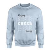 Custom Cheer on a Sweatshirt With Mascot and Cheerleader Name on a Sweatshirt