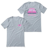 Retro Sunset Cheerleader on a Unisex T-Shirt