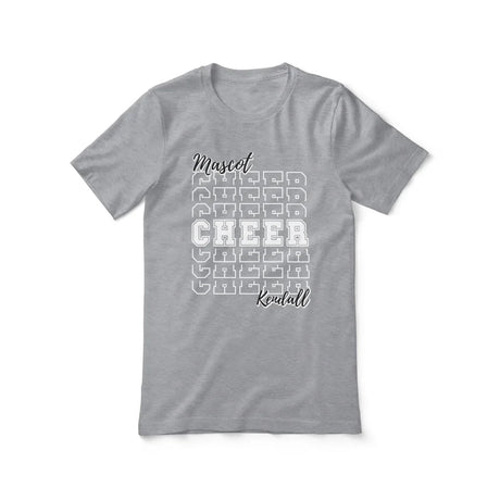 Custom Cheer Shirt With Mascot and Cheerleader Name on a Unisex T-Shirt