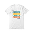 Personalized Cheer Cheer Cheer Shirt With Mascot and Cheerleader Name on a Unisex T-Shirt