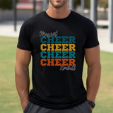 Personalized Cheer Cheer Cheer Shirt With Mascot and Cheerleader Name on a Unisex T-Shirt