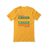 Personalized Cheer Cheer Cheer Shirt With Mascot and Cheerleader Name on a Unisex T-Shirt