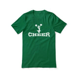 Basic Cheer with Cheerleader Icon on a Unisex T-Shirt with a White Graphic