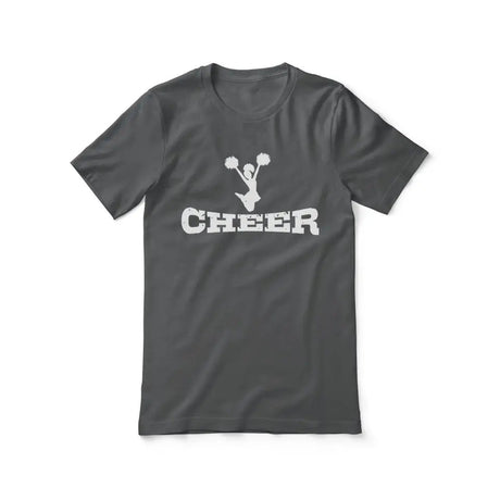 Basic Cheer with Cheerleader Icon on a Unisex T-Shirt with a White Graphic