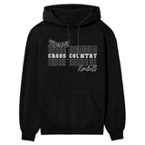 Custom Cross Country on a Sweatshirt With Mascot and Cross Country Runner Name on a Hoodie