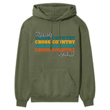 Personalized Cross Country Cross Country Cross Country on a Hoodie With Mascot and Cross Country Runner Name on a Hoodie