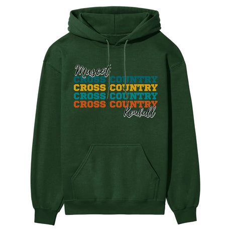 Personalized Cross Country Cross Country Cross Country on a Hoodie With Mascot and Cross Country Runner Name on a Hoodie