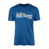 Custom Cross Country Mascot and Cross Country Runner Name on a Men's T-Shirt with a White Graphic