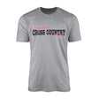 Custom Cross Country Mascot and Cross Country Runner Name on a Men's T-Shirt with a Black Graphic