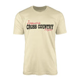 Custom Cross Country Mascot and Cross Country Runner Name on a Men's T-Shirt with a Black Graphic