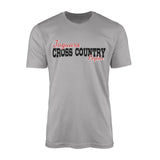 Custom Cross Country Mascot and Cross Country Runner Name on a Men's T-Shirt with a Black Graphic