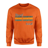 Personalized Cross Country Cross Country Cross Country on a Sweatshirt With Mascot and Cross Country Runner Name on a Sweatshirt