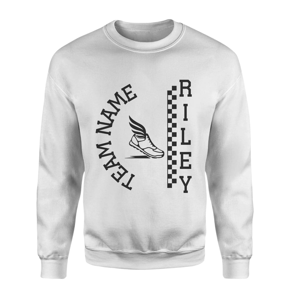 Personalized Cross Country on a Sweatshirt With Team and Cross Country Runner Name on a Sweatshirt