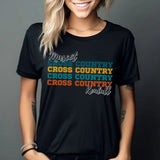 Personalized Cross Country Cross Country Cross Country Shirt With Mascot and Cross Country Runner Name on a Unisex T-Shirt